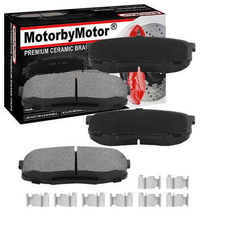 Motorbymotor MotorbyMotor Rear Ceramic Brake Pads w/Hardware Kit D750(4Pack) BPD750